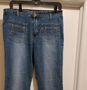 Y2K Route 66 Women's Blue Flare Jeans SIZE 12